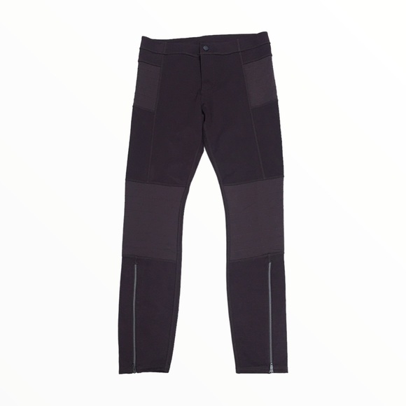 Athleta Pants - Athleta Size 6 Women’s Leggings Brown with Zipper Accents  Yoga Workout Pants